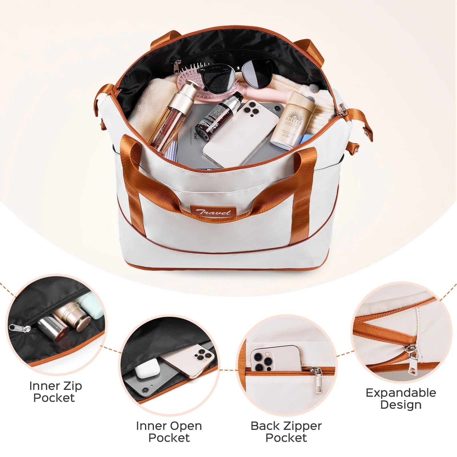 4 Pcs Travel Luggage Sets, 20 & 28 Inch