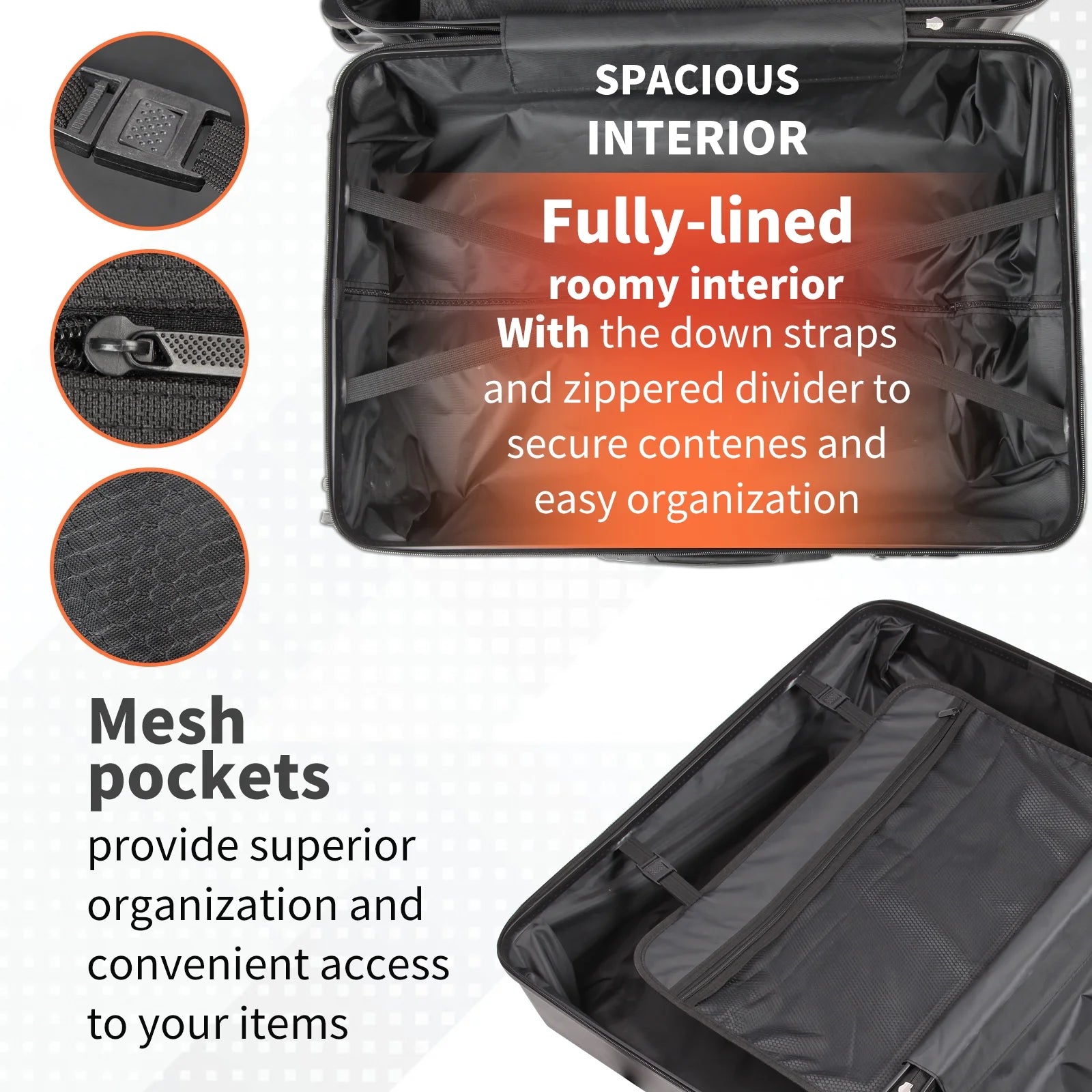 3 Pcs Suitcase Luggage Set with TSA Lock