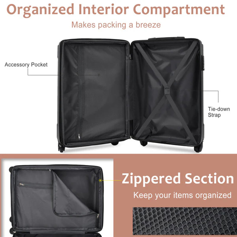 3-Piece Hardside Suitcase Set 