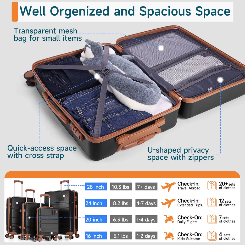Travel Suit Case Set Set 3/4 Piece