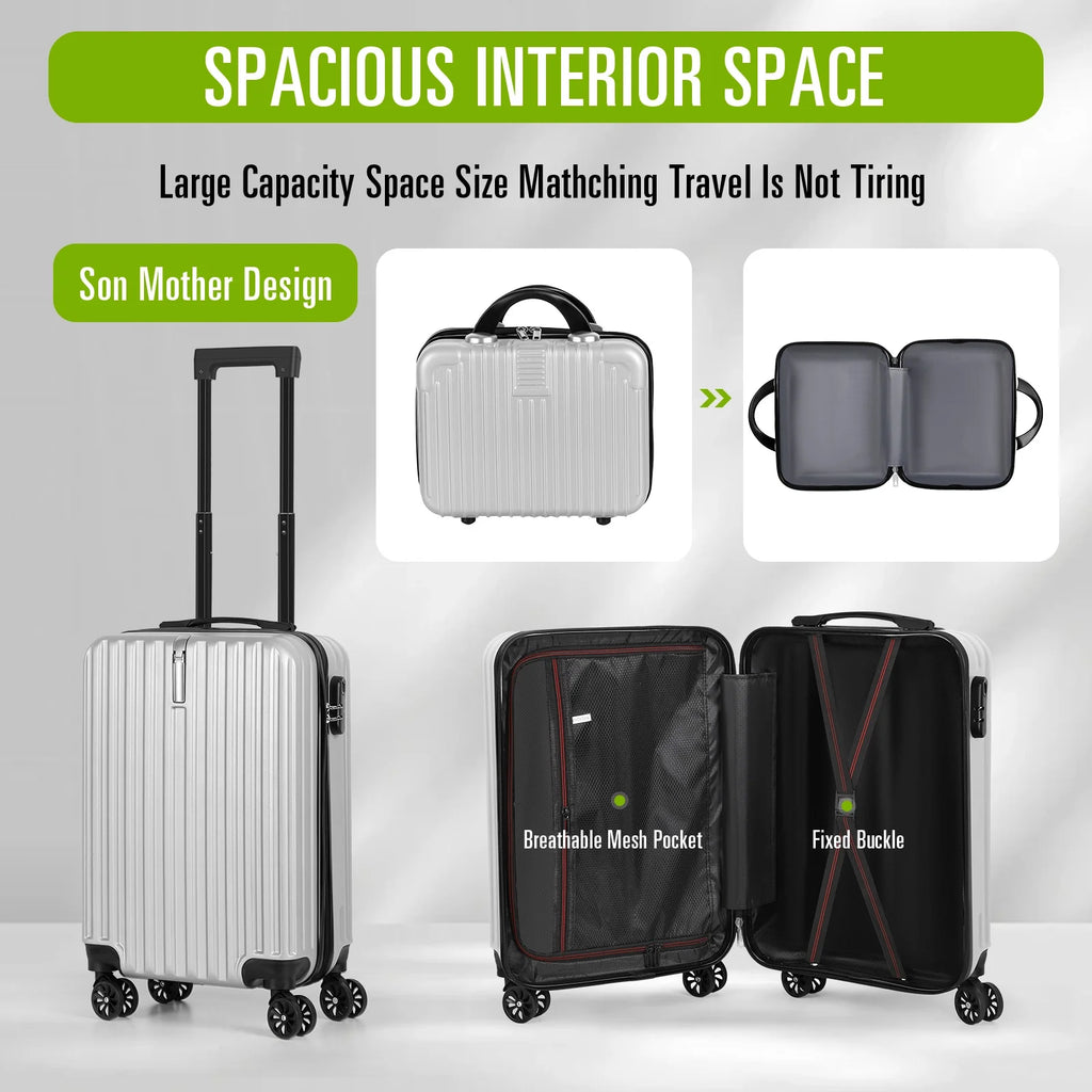 2-Piece Premium Rolling Luggage Set