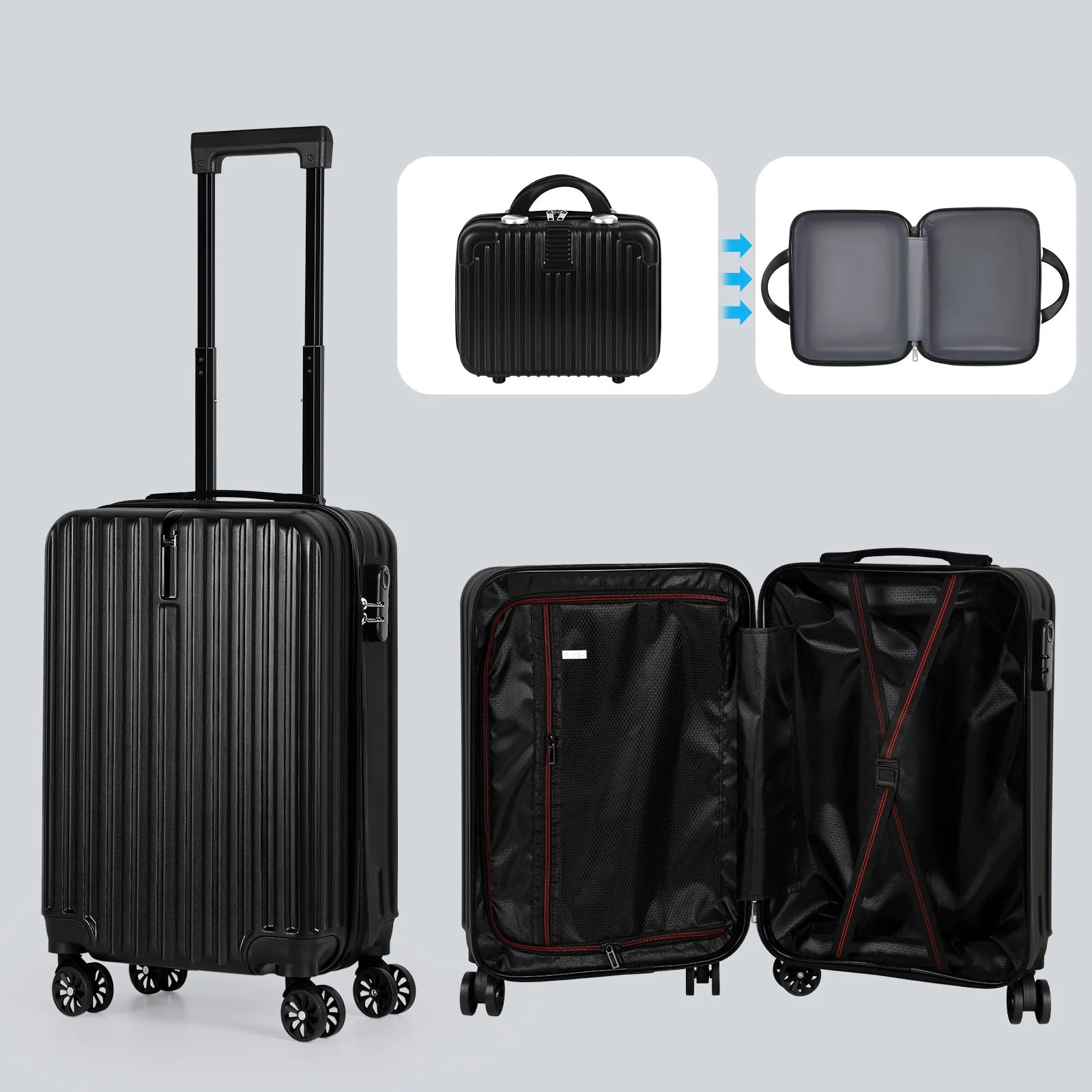2-Piece Premium Rolling Luggage Set