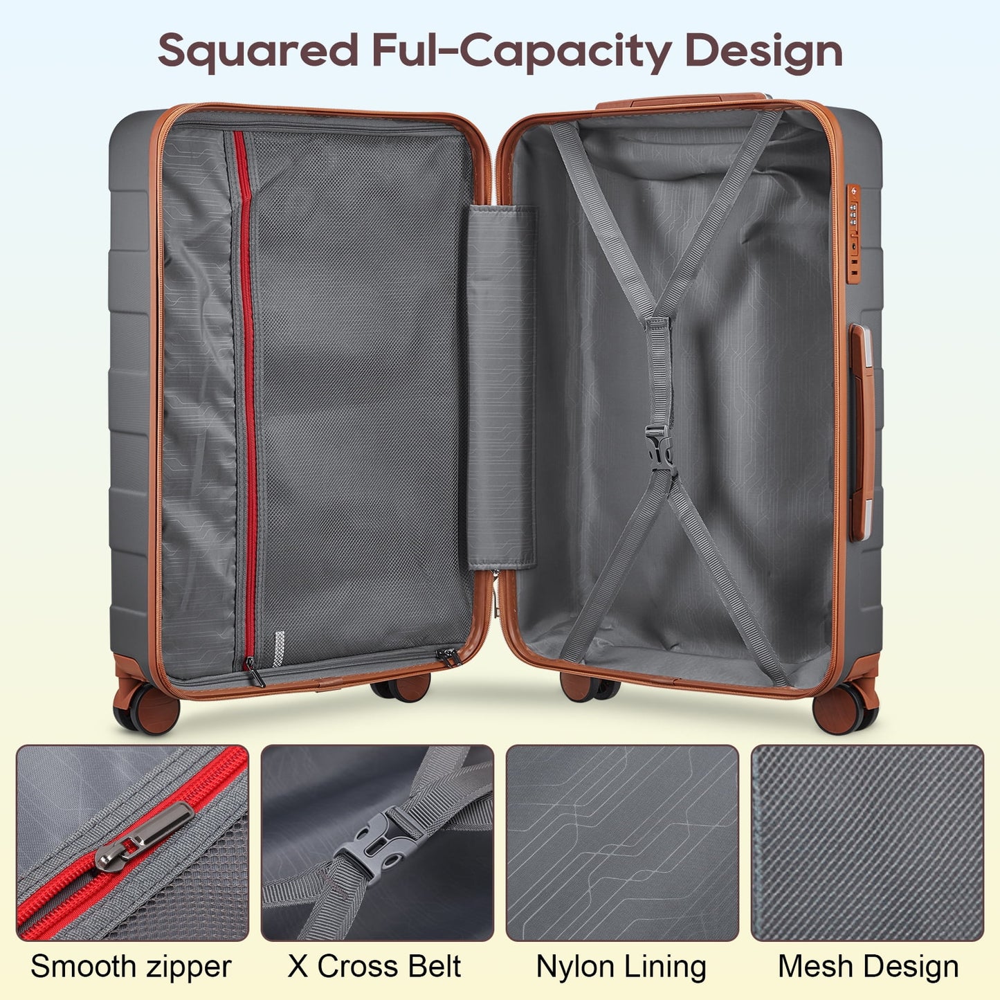 4-Piece ABS Hard Shell Luggage Set