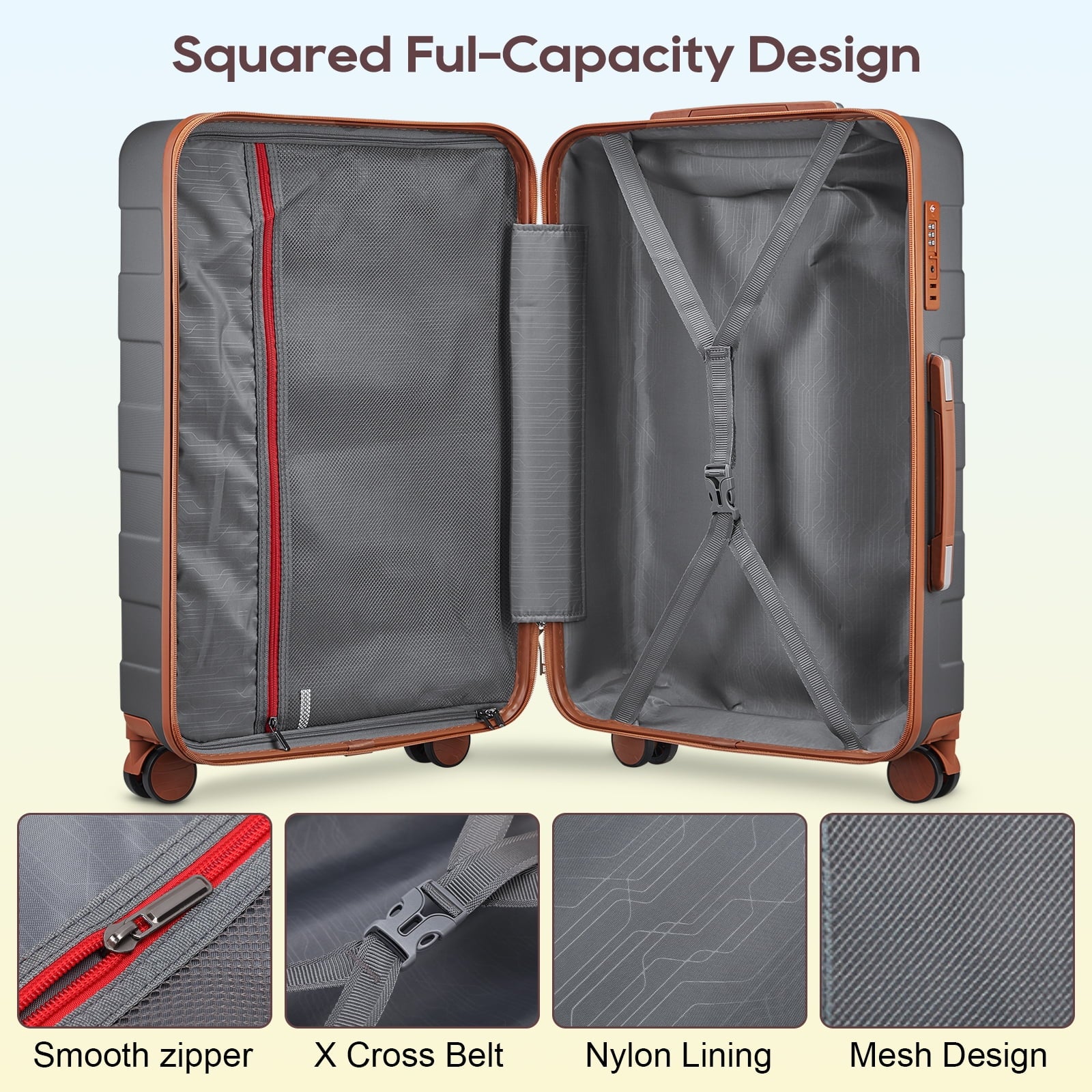 4-Piece ABS Hard Shell Luggage Set