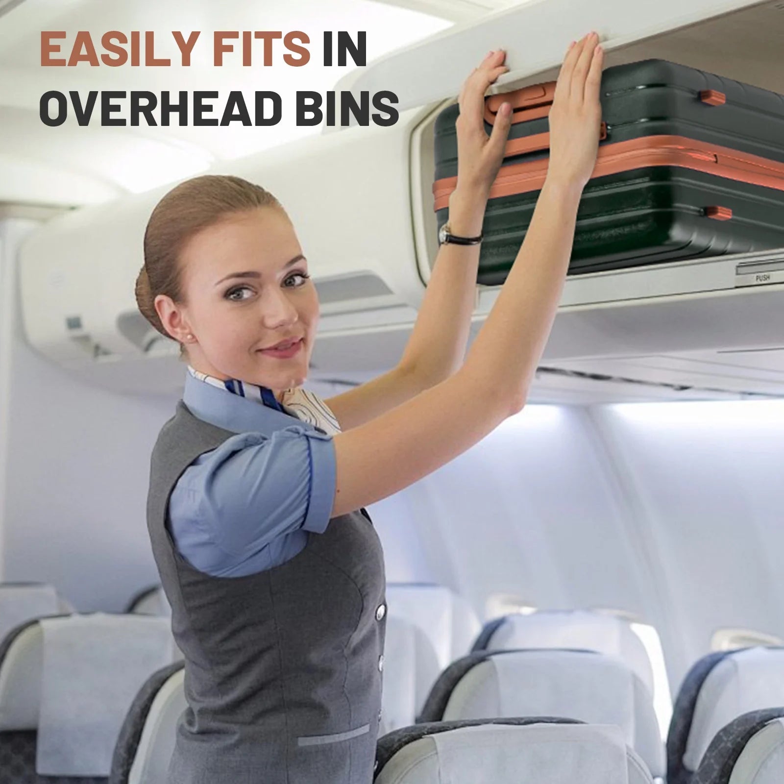 Luggage 5 Piece Set Suitcase, Deep Green