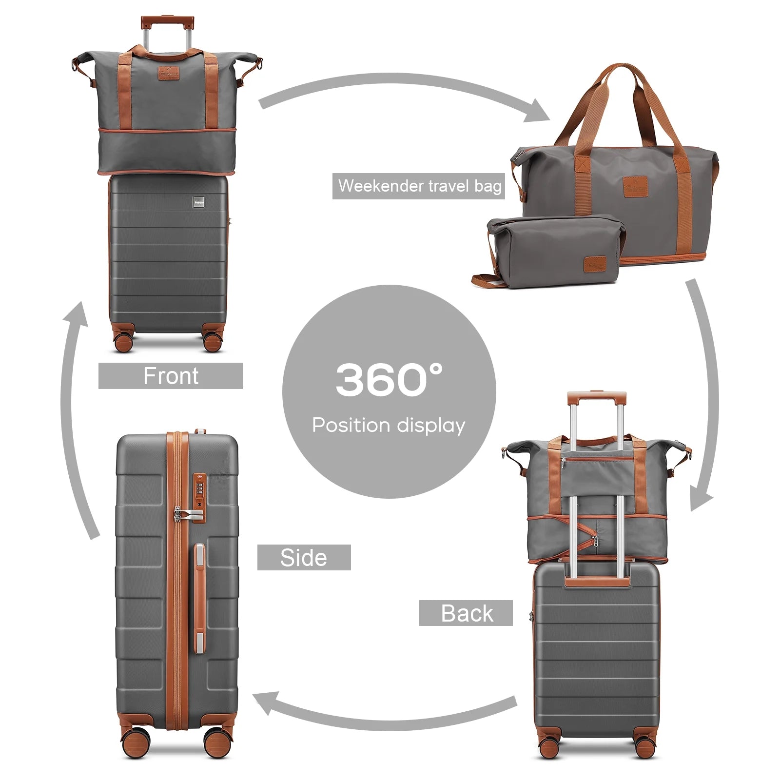 4-Piece ABS Hard Shell Luggage Set