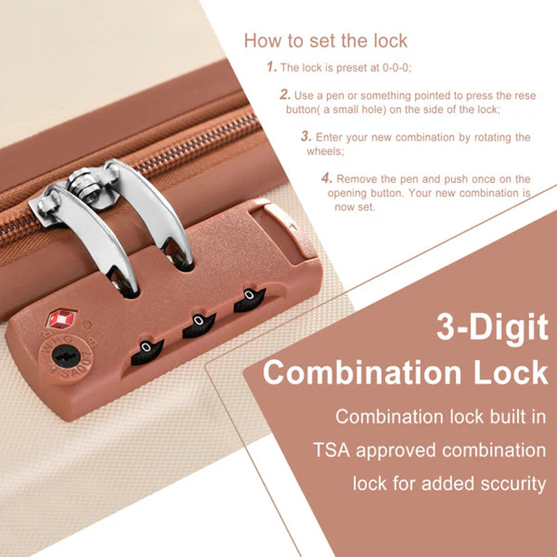 3-Piece Hardside Suitcase Set 